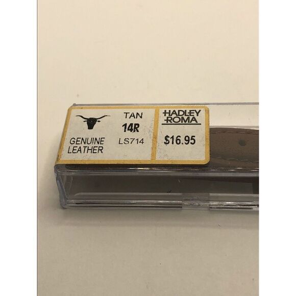 Hadley Roma Watch Band Replacement 2 piece Brown Leather In Box LS714 PY14 - Picture 4 of 8